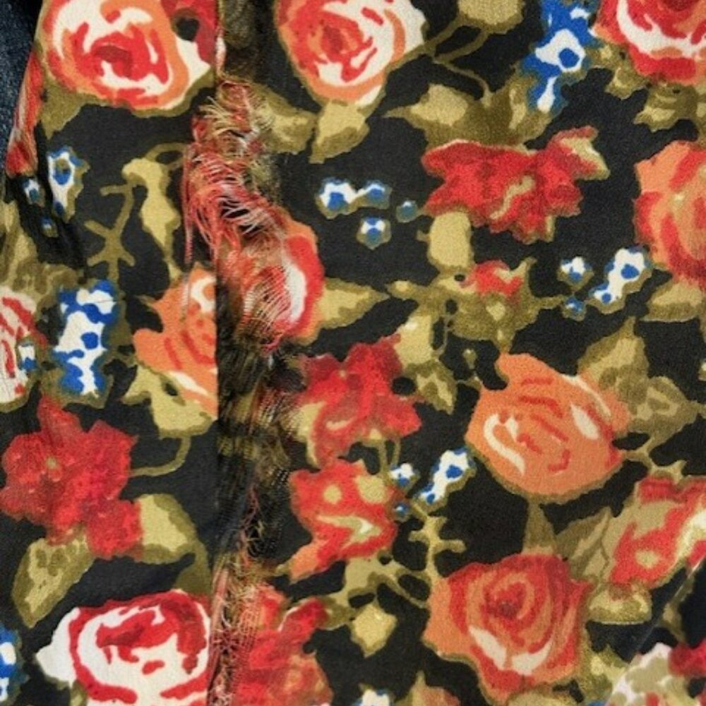 Vintage Boho Wide Leg Floral Bell Bottom Pants - Picture 14 of 16
